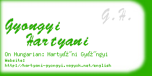 gyongyi hartyani business card